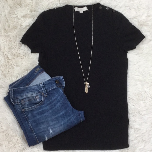 LOFT Sweaters - Loft Short  Sleeve Sweater 💗 Black